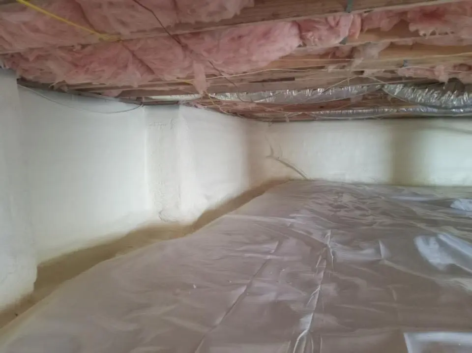Crawl space encapsulation with closed-cell spray foam for Metal Roof Coating in Lebanon